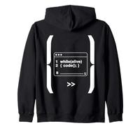 While Alive Code Loop Programmateur Amusant Geek Art Sweat à Capuche