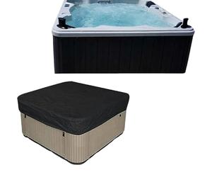 Whilmsiy Orbiatils Housse de Protection pour Bain à Remous de Jardin, Couverture de Jacuzzi Imperméable, Tissu Oxford, Anti-poussière, Anti-UV, pour Extérieur Spa Baignoire Gonflable