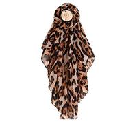 Whilsa Grand foulard rectangulaire léger et doux au toucher pour femme, imprimé léopard, 90x180cm (LeoBrown)