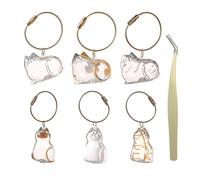 Whimsezbox Porte-clés souvenir en fourrure de chat - Porte-clés transparent en forme de bouteille de rangement pour poils de chat, cadeau commémoratif personnalisé pour les amoureux des chats