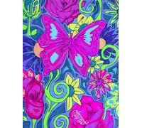 Whimsical Butterfly And Flowers, 200 Unlined, Floral Detailed Page, 8x11, Hardcover Journal, Art Pad, Sketchbook, Drawing Book: Made With Hand-Drawn ... Linder @ MaryEMade And Tammy Thomas @ TammyT