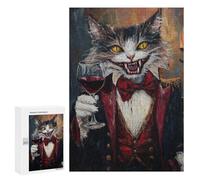 Whimsical Cat in Formal Attire Puzzle 1000 Pièces Educa Jouet en Bois Cadeau Unique Décoration Intérieure Jeu Éducatif Challenge Toy Adultes Et Enfants À Partir De 14 Ans 300 PCS