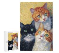 Whimsical Cat Portrait Art Print Puzzle 1000 Pièces Educa Jouet en Bois Cadeau Unique Décoration Intérieure Jeu Éducatif Challenge Toy Adultes Et Enfants À Partir De 14 Ans 1000 PCS