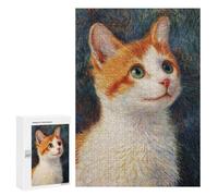 Whimsical Cat Portrait Painting Puzzle 1000 Pièces Educa Jouet en Bois Cadeau Unique Décoration Intérieure Jeu Éducatif Challenge Toy Adultes Et Enfants À Partir De 14 Ans 300 PCS