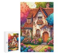 Whimsical Cottage Garden Scene Puzzle 1000 Pièces Educa Jouet en Bois Cadeau Unique Décoration Intérieure Jeu Éducatif Challenge Toy Adultes Et Enfants À Partir De 14 Ans 1000 PCS