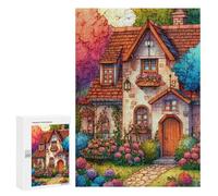 Whimsical Cottage Garden Scene Puzzle 300 Pièces Educa Jouet en Bois Cadeau Unique Décoration Intérieure Jeu Éducatif Challenge Toy Adultes Et Enfants À Partir De 14 Ans 300 PCS