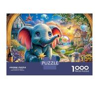 Whimsical Elefant 1000 Stück Dicke Karton Jigsaw Puzzle Für Erwachsene, schöner Park Bildungsspiel Dekompression Präsentieren Home Wall Dekoration Beste Geschenk 38x26cm/1000pcs