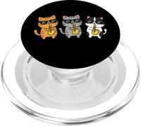 Whimsical Feline Saxophonist Group Jazz Cat Aesthetic PopSockets PopGrip pour MagSafe