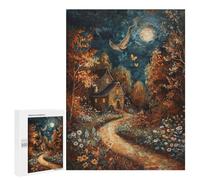 Whimsical Forest Cottage Scene Puzzle 1000 Pièces Educa Jouet en Bois Cadeau Unique Décoration Intérieure Jeu Éducatif Challenge Toy Adultes Et Enfants À Partir De 14 Ans 500 PCS