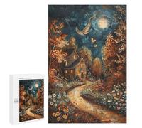 Whimsical Forest Cottage Scene Puzzle 1000 Pièces Educa Jouet en Bois Cadeau Unique Décoration Intérieure Jeu Éducatif Challenge Toy Adultes Et Enfants À Partir De 14 Ans 1000 PCS