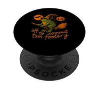 Whimsical Frog Wizard - Off to Commit Tomfoolery Funny Cute PopSockets PopGrip Adhésif