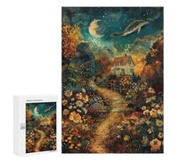 Whimsical Garden Pathway Scene Puzzle 1000 Pièces Educa Jouet en Bois Cadeau Unique Décoration Intérieure Jeu Éducatif Challenge Toy Adultes Et Enfants À Partir De 14 Ans 300 PCS