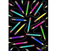 Whimsical Pencils, 150 Lined Page, 8x11, Notebook Perfect For School, Learning And Note-Taking: Created With Hand-Drawn Art By: Artist Mary Elisabeth Linder @ MaryEMade