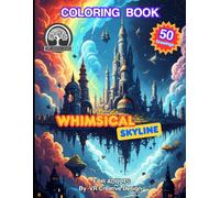 WHIMSICAL SKYLINE COLORING BOOK: "Through Fantastic Architecture and Utopian Cities An Adult Coloring Book Journey " 50 Intricate Designs