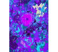 Whimsical Twilight, 200 Unlined, Floral Detailed Page, 8x11, Hardcover Journal, Art Pad, Sketchbook, Drawing Book: Made With Hand-Drawn And Created Art By: Artist Mary Elisabeth Linder @ MaryEMade