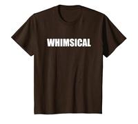 Whimsical - Typographie de Mots drôles T-Shirt, Enfant, Marron, 12 Ans