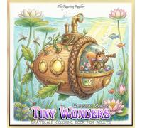 Whimsical Worlds: Tiny Wonders Grayscale Coloring Book for Adults: 52 Enchanting Fantasy Scenes Featuring Cozy Tiny Creatures, Magical Forests, ... for Relaxation, Creativity, and Stress Relief