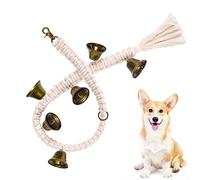 Whimsii Cloches d'entraînement à la propreté en macramé à suspendre pour l'apprentissage de la propreté, 6 cloches extra puissantes en bronze antique pour chien et chiot