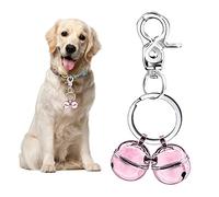 Whimsii Clochette extra forte pour chat et chien pour collier, traqueur d'animaux et fauconnerie, breloques de collier en laiton durable avec fermoir mousqueton pivotant, Laiton, Pas de gemme