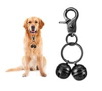 Whimsii Clochette extra forte pour chien et chat pour collier, traqueur d'animaux et fauconnerie, breloques en laiton durable avec fermoir mousqueton pivotant, Pas de gemme