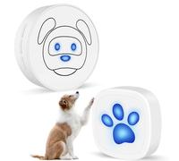 Whimsii Dog Doorbell, Wireless Ring Bell to Go Outside, IP55 Waterproof Buttons, 55 Melodies, 4 Volume Levels & 950ft Range (White, 1 Reciever 1 Transmitter)