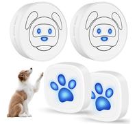 Whimsii Dog Doorbell, Wireless Ring Bell to Go Outside, IP55 Waterproof Buttons, 55 Melodies, 4 Volume Levels & 950ft Range (White, 2 Recievers 2 Transmitters)