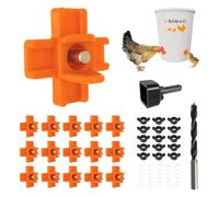 Whimsii Lot de 15 tétons d'abreuvoir pour poulet, canard, caille, montage latéral horizontal, système d'eau automatique anti-fuite, convient pour poulets, canards, cailles, avec foret et outil