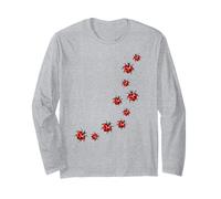 Whimsy Twee Ladybug Trail Heart Cute Summer Manche Longue