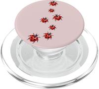 Whimsy Twee Ladybug Trail Heart Cute Summer PopSockets PopGrip pour MagSafe