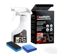 Whimsyard Headlight Restorer, Nanobrite Pro Headlight Rejuvenator, Kit de rénovation de phares Voiture, Renovateur phare voiture, Polish phare voiture avec serviette et éponge pour voitures et motos