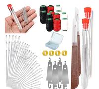 Whimsyard Kit De Couture, 2026 Nouvelles Aiguilles À Coudre Grand Œil En Acier, 37 PCS Kit Portatif En Acier Inoxydable, Outils De Couture À La Main Pour DIY Réparation (37PCS*2)
