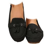 Whimsyard Mocassins Vintage Confortables Pour Femmes, Mocassins Orthopédiques Pour Femmes Avec Soutien De La Voûte Plantaire, Mocassins Légers Et Confortables À Bout Rond (Noir,42)
