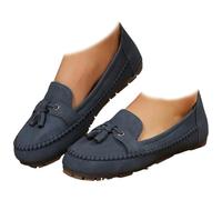 Whimsyard Mocassins Vintage Confortables Pour Femmes, Mocassins Orthopédiques Pour Femmes Avec Soutien De La Voûte Plantaire, Mocassins Légers Et Confortables À Bout Rond (Marine,41)
