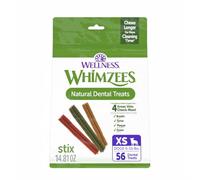 WHIMZEES Bâtonnets XS, 56 Pièces - Taille XS | Friandises pour Chiens de Très Petite Taille, Longue durée, Naturelles & Sans Céréale, Végétariennes, Sans Sucre Ajouté