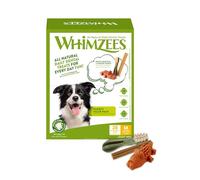 Whimzees, Boîte de friandises Naturelles pour Chiens, 28 pièces, favorise la santé Dentaire, Texture Unique, idéale pour Toutes Les Races, Taille M, Couleur Verte, Modèle Snack