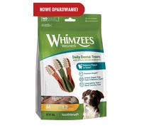 WHIMZEES by Wellness, Brosses à Dents à Mâcher pour Chien de Moyenne Taille, Friandises Naturelles pour l'Hygiène Bucco-Dentaire, Taille M, Sac de 12 Pièces