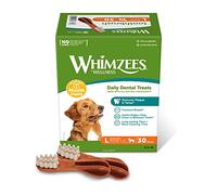 WHIMZEES Brosses à Dents L, Box Mensuelle, 30 Pièces - Taille L, Friandises pour Chiens de Grande Taille, Naturelles & sans Céréale, Végétariennes, sans Sucre Ajouté