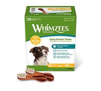 WHIMZEES Brosses à Dents M, Box Mensuelle, 30 Pièces - Taille M, Friandises pour Chiens de Taille Moyenne, Naturelles & sans Céréale, Végétariennes, sans Sucre Ajouté