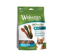 WHIMZEES by Wellness, Brosses à Dents à Mâcher pour Chien de Petite Taille, Friandises Naturelles pour l'Hygiène Bucco-Dentaire, Taille S, Sac de 24 Pièces