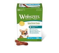 WHIMZEES Brosses à Dents S, Box Mensuelle, 30 Pièces - Taille S, Friandises pour Chiens de Petite Taille, Naturelles & sans Céréale, Végétariennes, sans Sucre Ajouté