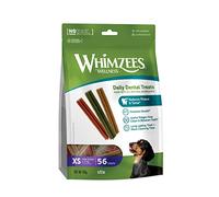 WHIMZEES by Wellness, Bâtonnets à Mâcher pour Chien de Très Petite Taille, Friandises 100% Naturelles pour l'Hygiène Bucco-Dentaire, Taille XS, Sac de 56 Pièces