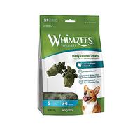 WHIMZEES by Wellness, Crocodiles à Mâcher pour Chien de Moyenne Taille, Friandises Naturelles pour l'Hygiène Bucco-Dentaire, Taille S, Sac de 24 Pièces