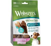 WHIMZEES by Wellness Puppy Stix, os à mâcher pour petits chiots, friandise pour chiens pour l'hygiène dentaire, taille XS/S, 28 pièces, sans sucre ajouté, sans céréales, naturel, pauvre en graisses
