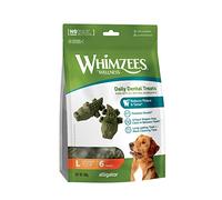 WHIMZEES by Wellness, Crocodiles à Mâcher pour Chien de Grande Taille, Friandises Naturelles pour l'Hygiène Bucco-Dentaire, Taille L, Sac de 6 Pièces