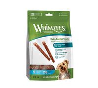 WHIMZEES by Wellness, Saucisses Vététarienne à Mâcher pour Chien de Petite Taille, Friandises Naturelles pour l'Hygiène Bucco-Dentaire, Taille S, Sac de 28 Pièces