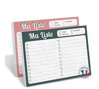 WHINAT - BLOC NOTE & TO DO LIST - " Ma liste " - Votre memo/carnet/organiseur à portée de main - To do list pour planifier, organiser & ne plus rien oublier - Pack 2 carnets - 1 Vert & 1 Rose !