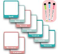 WHINAT Puzzle Magnétique Frigo de 9 Pièces - Tableau hebdo pour Menu/To Do List/Liste course/Tâches ménagères/Examen/Planning/Agenda/Organiseur/Planificateur/Calendrier de Semaine