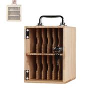 WHIPIN Coffret Mural en Bois pour téléphones Portables, avec Serrure et poignée, 12/24/36/48/60 emplacements au Choix, Trou de Chargement intégré, pour Les salles de Classe, Les Bureaux(12 Slots)
