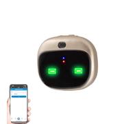 WHIPIN Collier Anti-Fugue sans Fil Rechargeable, Suivi en Temps réel, localisateur d'animaux étanche, système de Confinement avec lumière LED Intelligente, Alarme de Batterie Faible(Gold)