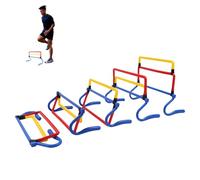 WHIPIN Lot de 5 Haies de Vitesse, Support réglable à 4 Vitesses pour athlétisme, kit d'entraînement Pliable en Plastique pour Le Football, équipement d'agilité, pour Le Football